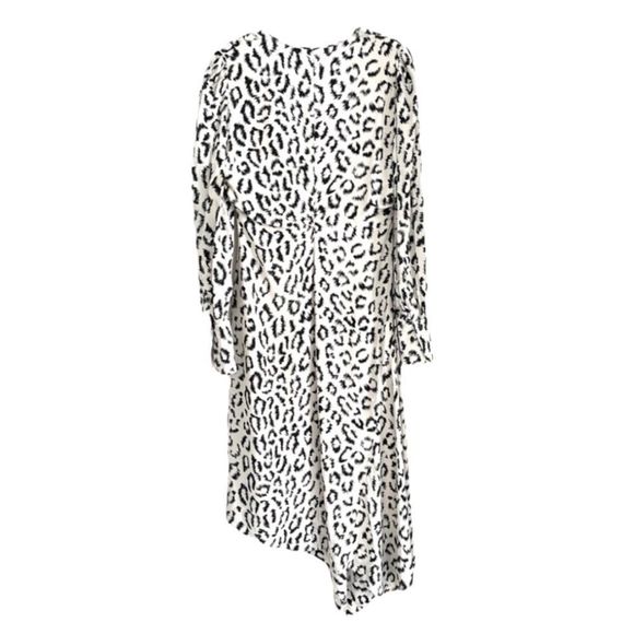 A.L.C. Eden Leopard Asymmetrical Silk Dress - Picture 3 of 12